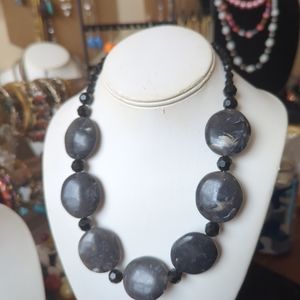 Black statement necklace